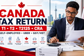 handle canada tax return, individual t1 t2 cra tax selfemplhoyed tax uber driver