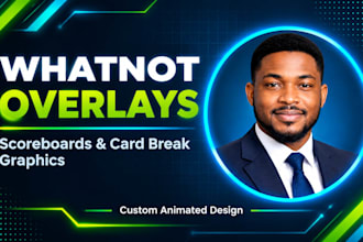 design animated whatnot scoreboard overlays for card breaks