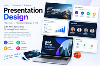 do powerpoint presentation design, powerpoint template, pitch deck, PPT design