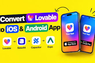 convert lovable to ios android app base44 capacitor expo testflight google play