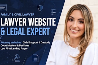 create your family lawyer website,attorney website, or legal firm landing page
