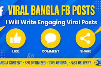 write viral bangla fb post and caption for page growth