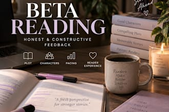 beta read your book and provide honest reader feedback