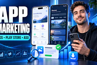 ios app marketing, 50 apple store rating review, mobile app download, playstore