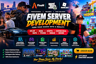 build fivem server dev gta rp mods scripts custom mlo maps tycoon roblox gbcore