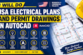 do USA electrical plans electrical drawings permit in autocad