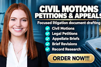 draft civil lawsuits, pleadings and appellate briefs