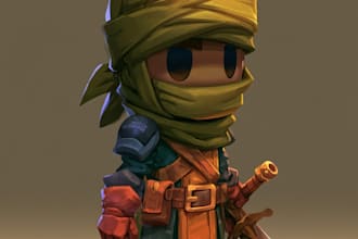 create 2d game character or 2d game character art