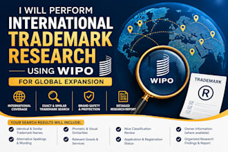 perform international trademark research using wipo