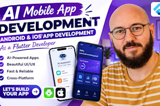 ai mobile app, andriod app development, ios app development as flutter developer