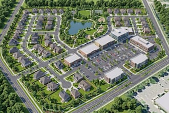 design 2d 3d site plan, master plan, residential and commercial site development