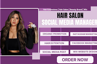 hair salon social media manager instagram marketing beauty salon facebook ads
