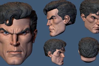 3d head sculpt in zbrush for resin 3d printing action figure 3d model stl file