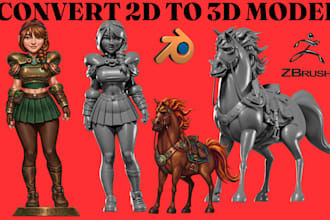 convert 2d image to 3d model stl file for 3d printing