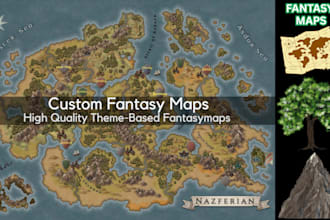 draw custom world fantasy map, region map for novels dnd, campaign, ttrpg world