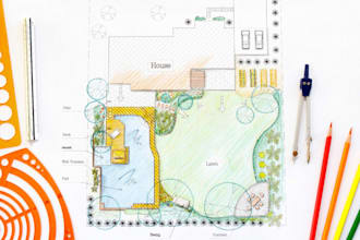 design garden, backyard, patio, terrace, house addition, front yard landscape