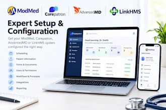 do modmed carepatron advancedmd and linkhms setup and configuration