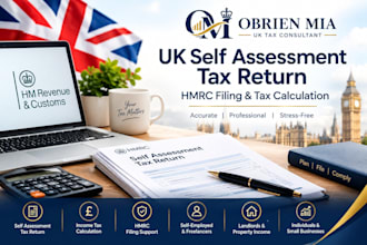 prepare your UK self assessment tax return, hmrc filing and tax calculation