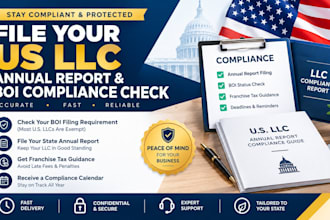 file your llc annual report, boi compliance check