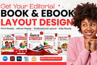 design educational textbook, workbook, editorial book layout and kdp formatting