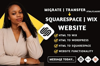 migrate or transfer claude html claude ai to wordpress squarespace claude to wix