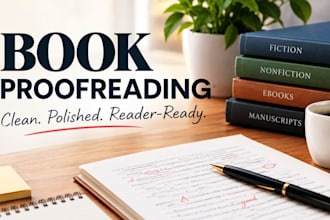professionally proofread your book or manuscript