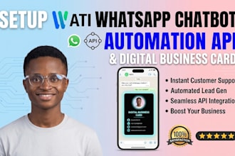 setup wati whatsapp chatbot automation API and digital business card popl