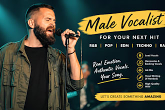 be your male spanish singer, romantic song, vocalist and background vocals