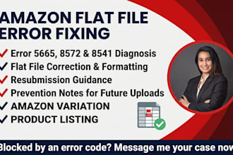 fix amazon flat file listing errors 5665, 8572, 8541, 8026 for your brand