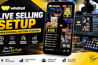 setup whatnot live selling obs overlays and professional auction streaming