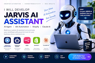 develop jarvis ai assistant, jarvis ai agent, n8n automation, shopify claude ai