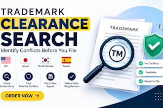 conduct trademark clearance search to identify conflicts before filing