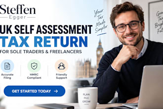 prepare and file UK self assessment tax return for sole traders and freelancers