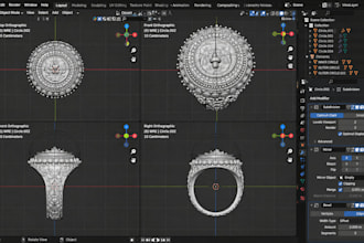custom 3d jewelry cad models, ring cad design for 3d printing and casting