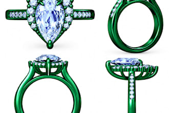 custom 3d jewelry cad models, ring cad design for 3d printing and casting