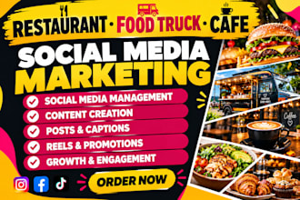 be your restaurant food truck cafe social media marketing manager