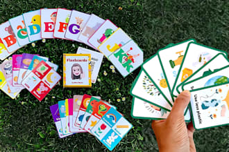 design educational, montessori, affirmation cards,faith card, and kids card game