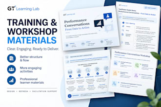 design and improve training and workshop materials