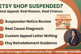 write etsy suspension appeal letter for etsy reinstatement and reopen etsy shop