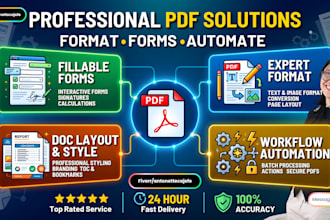 design fillable PDF forms, format, and automate documents