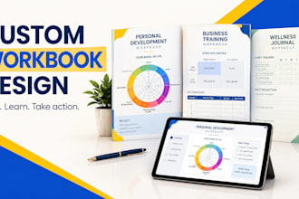 design professional workbook layout lead magnet or fillable PDF journal