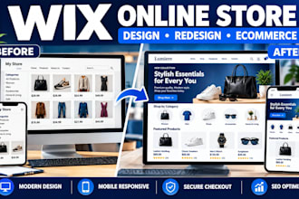 design a professional wix ecommerce store for your online business