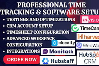 setup monitask invision billecta timecamp clockify hubstaff harvest softwares