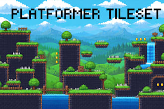 create pixel art, pixel tileset, sprite sheet, pixel animation and rpg assets