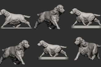 realistic 3d dog model custom pet sculpt 3d creature model sti for 3d printing