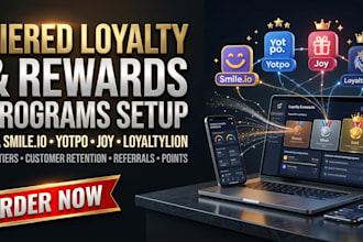 setup tiered loyalty and rewards via smileio yotpo joy loyaltylion referralcandy