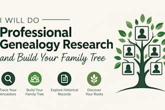 do professional genealogy research and build your family tree