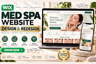 design redesign wix med spa website design medical spa aesthetic clinic website