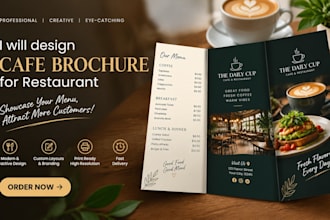 do cafe brochure for restaurant