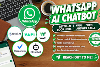 build whatsapp ai chatbot retell ai vapi voice receptionist book jobs respond io